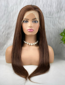 FRONTAL LACE WIG MARRON FONCÉ