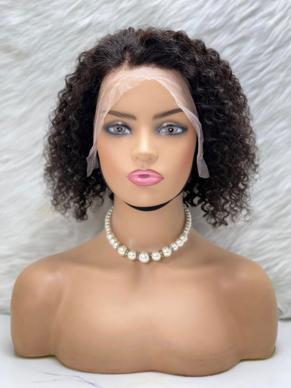 FRONTAL LACE WIG FRENCH CURL CHÂTAIN FONCÉ