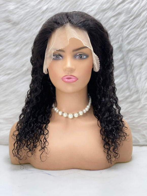 FRONTAL LACE WIG WATER WAVE CHÂTAIN FONCÉ