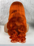 FRONTAL LACE WIG WAVY ORANGE