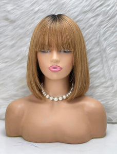 BAND SILK WIG BLOND DORÉ / RACINE FONCÉ