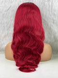 FRONTAL LACE WIG WAVY ROUGE