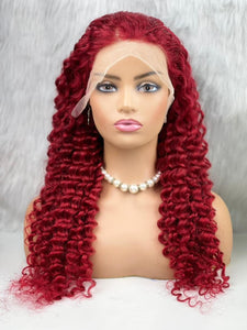 FRONTAL LACE WIG DEEP WAVE ROUGE