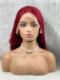 FRONTAL LACE WIG WAVY ROUGE