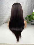 FRONTAL LACE WIG STRAIGHT CHÂTAIN FONCÉ