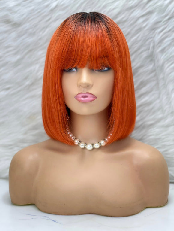 BAND SILK WIG ORANGE /RACINE FONCÉ