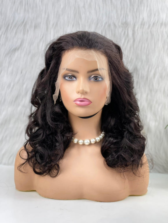 FRONTAL LACE WIG FUMI LOOSE WAVE CHÂTAIN FONCÉ